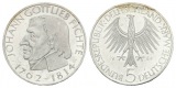 BRD, 5 Mark 1964 Johann Gottlieb Fichte