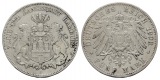 Linnartz KAISERREICH Hamburg 5 Mark 1903 J kl. Rdf. ss