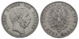 Linnartz KAISERREICH Sachsen Albert 5 Mark 1876 E ss-