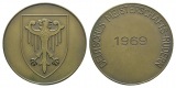 Bronzemedaille Deutsche Meisterschaft Rudern 1969, Ø 45 mm, 3...