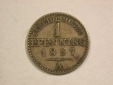C06 Preussen 1 Pfennig 1857 A, versilbert? in ss  Originalbilder