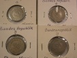 Lots -12- BRD  4 x 50 Pfennig 1950 G und J im Rähmchen look  ...