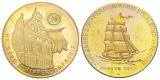 Stralsund, Bronzemedaille Schiffercompagnie 1988; 26,87 g, Ø ...