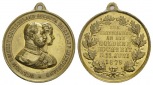 Kaiser Wilhelm/ Augusta, Goldhochzeit 1879,Bronzemedaille, ver...