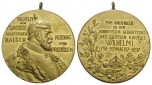 Wilhelm I., 1897, Bronzemedaille, vergoldet; 29,23 g; Ø 39,51 mm