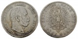 Linnartz KAISERREICH Preussen Wilhelm I. 5 Mark 1875 B ss