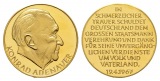 Linnartz Konrad Adenauer Goldmedaille 1967 PP Gewicht: 14,0g/9...