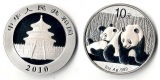 China  10 Yuan  2010  Two Pandas, one laying on back   FM-Fran...