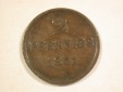 C07 Hannover  2 Pfennig 1851 B in ss Originalbilder