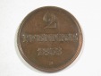 C07 Hannover  2 Pfennig 1853 B in ss Originalbilder