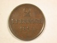 C07 Hannover  2 Pfennig 1854 B in ss/ss+  Originalbilder