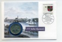 Numisbrief 777 Jahre Rostock mit 5 Mark DDR 1987 Hafen Rostock