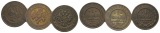 Russland, 3 Kleinmünzen (1912/1913/1903)