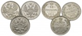 Russland, 3 Kleinmünzen (1915/1915/1914)