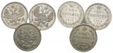 Russland, 3 Kleinmünzen (1915/1914/1869)