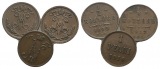 Russland, 3 Kleinmünzen (1899/1912/1916)
