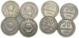 Russland, 4 Kleinmünzen (1929/1924/1930/1930)