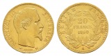 Linnartz Frankreich Napoleon III. 20 Francs 1860 A vz-stgl Gew...