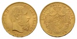 Linnartz Belgien Leopold II. 20 Francs 1875 Gewicht: 6,45g/900er