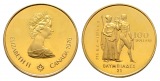 Linnartz Kanada Elizabeth II. 100 Dollars 1976 Olympiade Montr...