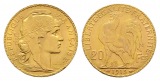 Linnartz Frankreich 20 Francs 1913 vz-stgl Gewicht: 6,45g/900er