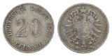 Kaiserreich, 20 Pfennig 1873 D