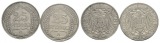 Kaiserreich, 25 Pfennig, 2 Kleinmünzen