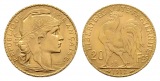 Linnartz Frankreich 20 Francs 1912 vz-stgl Gewicht: 6,45g/900er