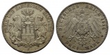 Linnartz KAISERREICH Hamburg 3 Mark 1914 J ss+