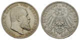 Linnartz KAISERREICH Württemberg Wilhelm II. 3 Mark 1912 ss+