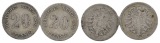 Kaiserreich, 20 Pfennig, 2 Kleinmünzen