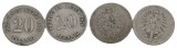 Kaiserreich, 20 Pfennig (2 Kleinmünzen)