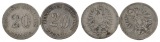 Kaiserreich, 20 Pfennig (2 Kleinmünzen)