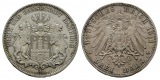 Linnartz KAISERREICH Hamburg 3 Mark 1911 J ss+