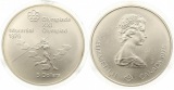 793 Kanada 5  Dollar Olympiade 1975 Silber 22,4 g. Fein Stempe...