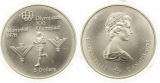 794 Kanada 5  Dollar Olympiade 1975 Silber 22,4 g. Fein Stempe...