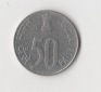 50 Paise Indien 1991 mit Raute unter der Jahreszahl  (I544)