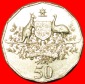 # FÖDERATION 1901: AUSTRALIEN ★ 50 CENTS 2001 DOPPELT STEMP...