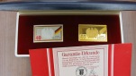 22,28 g Feingold. 25 Jahre BRD Briefmarke incl. Etui + Beschre...