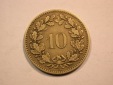 C09 Schweiz 10 Rappen 1873 in ss+   Orginalbilder