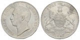 Württemberg, 2 Gulden 1847, beschädigt