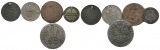 Altdeutschland, 5 Kleinmünzen, gelocht