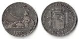 Spanien  5 Pesetas  1870   FM-Frankfurt   Feinsilber: 22,5g