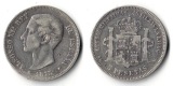 Spanien  5 Pesetas  1875  Alfonso XII.    FM-Frankfurt    Fein...