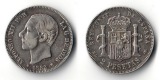 Spanien  2 Pesetas  1882    Alfonso XII.    FM-Frankfurt   Fei...