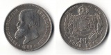 Brasilien  2000 Reis  1889    Petrus II. 1831-1889  FM-Frankfu...