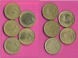 Spanien,5x 1 Peseta 1975 ( * 76,77,78,79,80.) kompl.