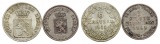 Linnartz Hessen 6 Kreuzer 1844 + 1 Silbergroschen 1865 vz