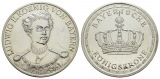 Linnartz Bayern Ludwig II. moderne Silbermedaille o.J. Kratzer...