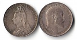 Grossbritannien 2x 4 Pence  1888/1905   Victoria / Edward VII ...